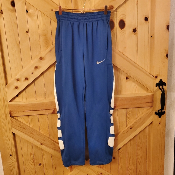 Nike Pants Nike Mens S Therma Elite Basketball Pants Blue And White